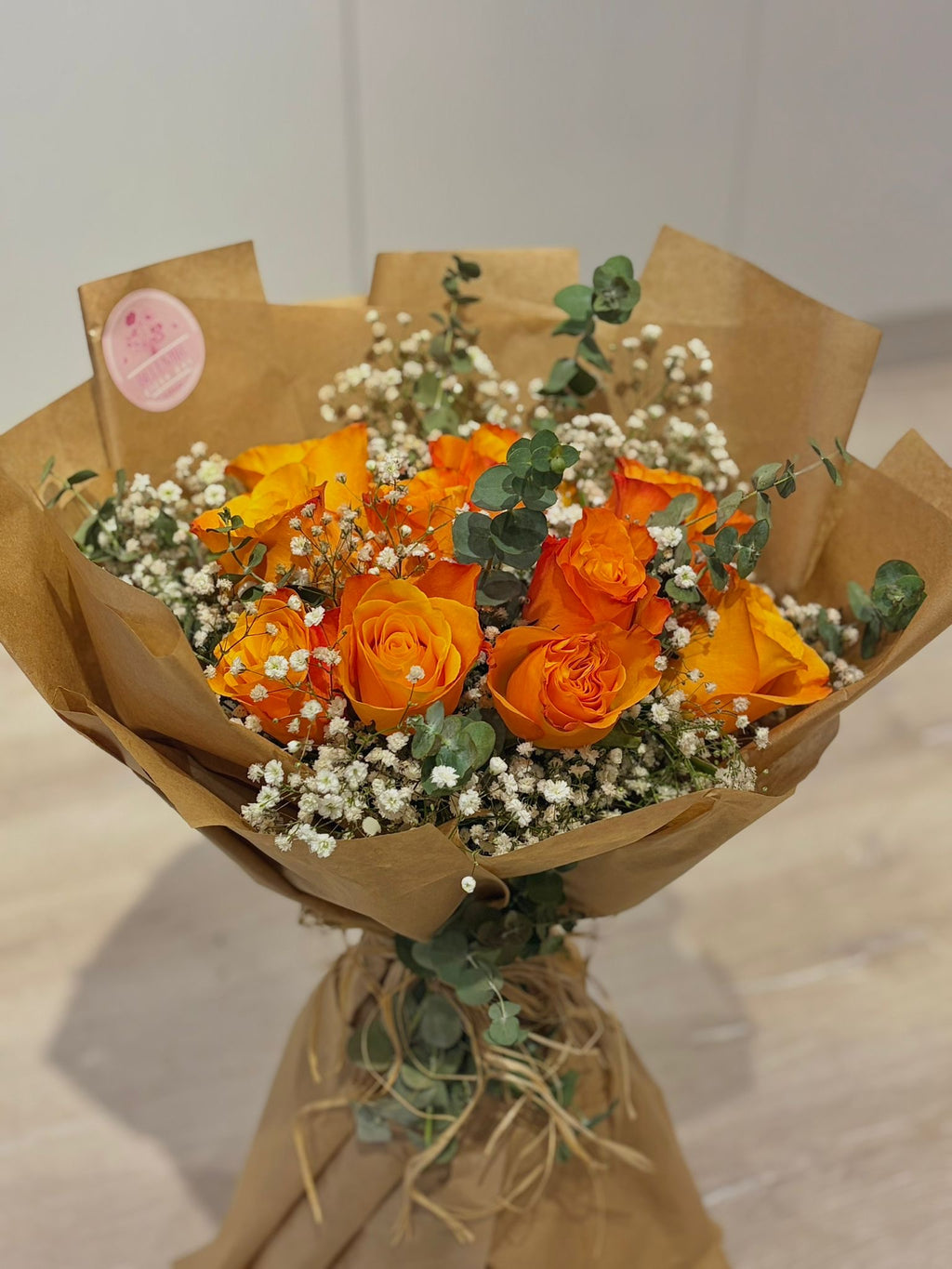 10'lu Turuncu Gül Buketi