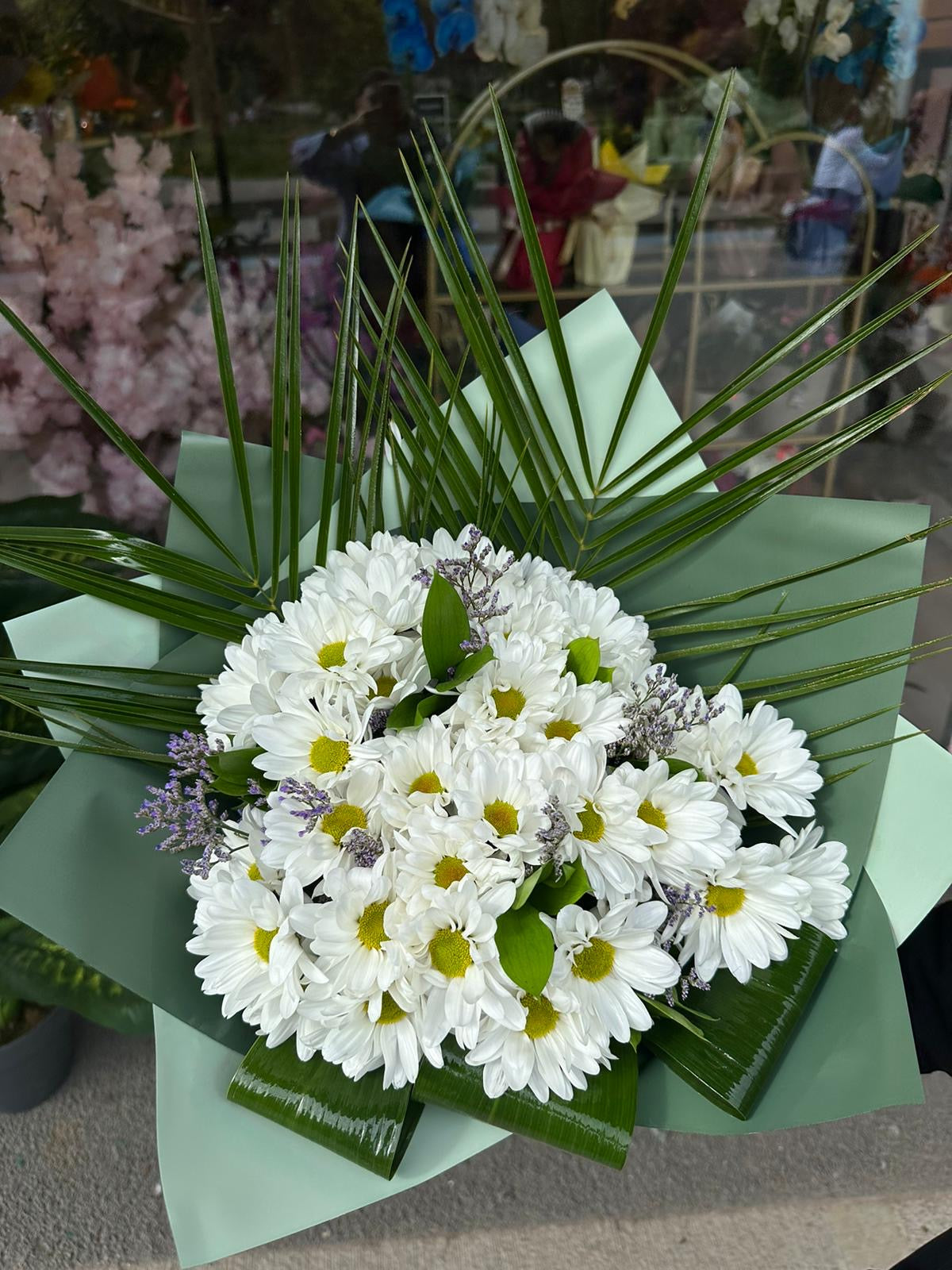 Beyaz papatya buketi