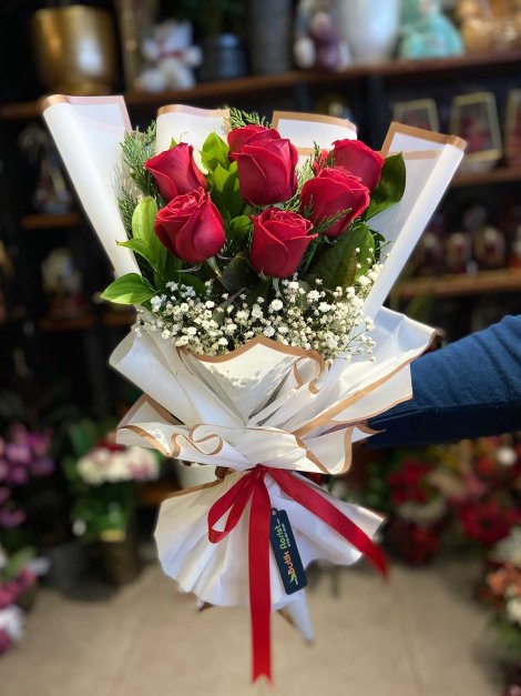 7'li Kırmızı Gül Buketi